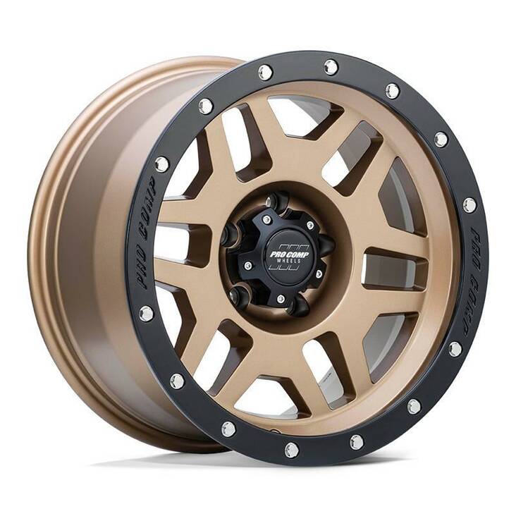 PA41 PHASER MATTE BRONZE W/ BLACK LIP 9x17 5/127 ET-6 CB83.1 60° - Alumiinivanteet - 327598 - 1