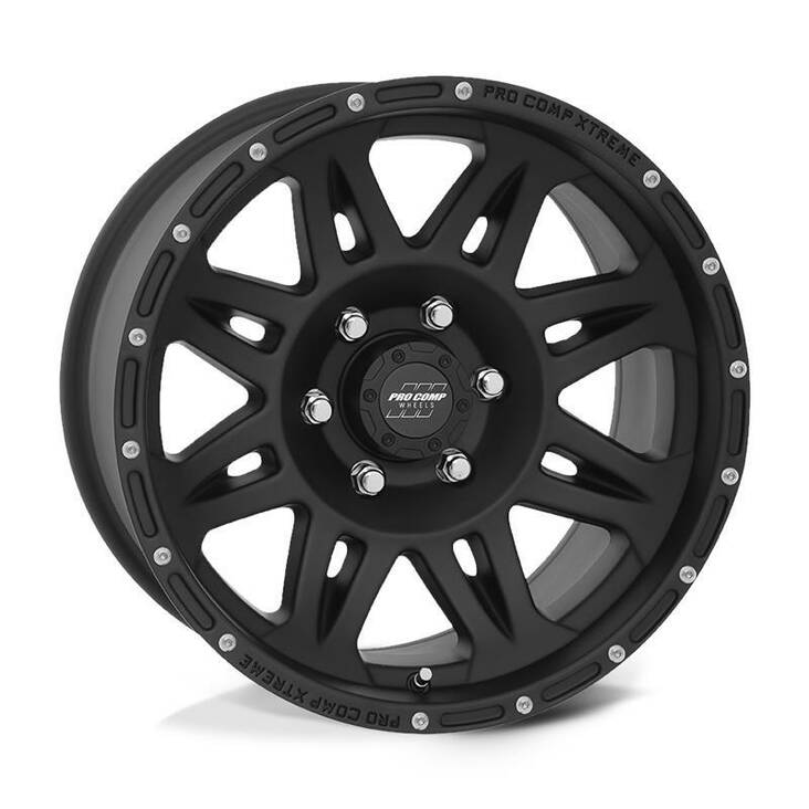 PA5 TORQ FLAT BLACK 8x17 6/139,7 ET0 CB108.0 60° - Alumiinivanteet - 327568 - 1