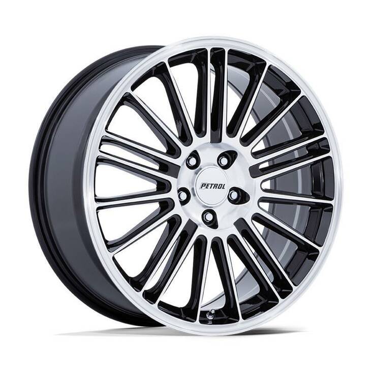 PE001 P1D GLOSS BLACK W/ MACHINED FACE 8x17 5/114,3 ET40 CB72.6 60° - Alumiinivanteet - 333438 - 1
