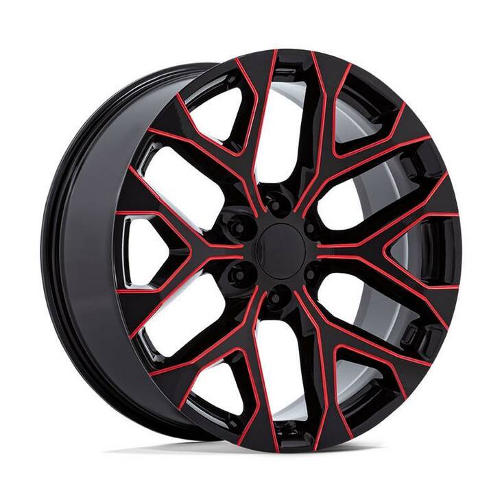 PR177 GLOSS BLACK RED MILLED 9x22 6/139,7 ET24 CB78,1 60° - Alumiinivanteet - 333478 - 1