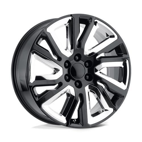 PR202 GLOSS BLACK W/ CHR ACC 9x22 6/139,7 ET28 CB78.1 60° - Alumiinivanteet - 325498 - 1