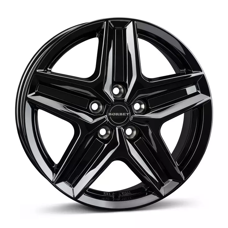 BORBET CWZ Black Glossy 7,5x18 5/120 ET53 CB65,1 - Alumiinivanteet - 340098 - 1