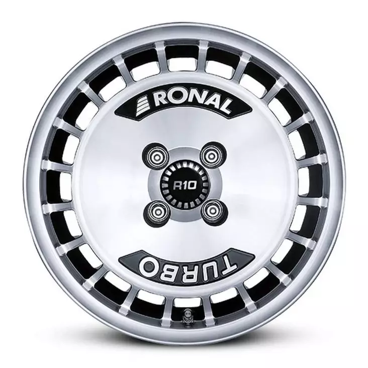 R10 Turbo Black Polished 7x15 4/100 ET37 60° - Alumiinivanteet - 360928 - 1