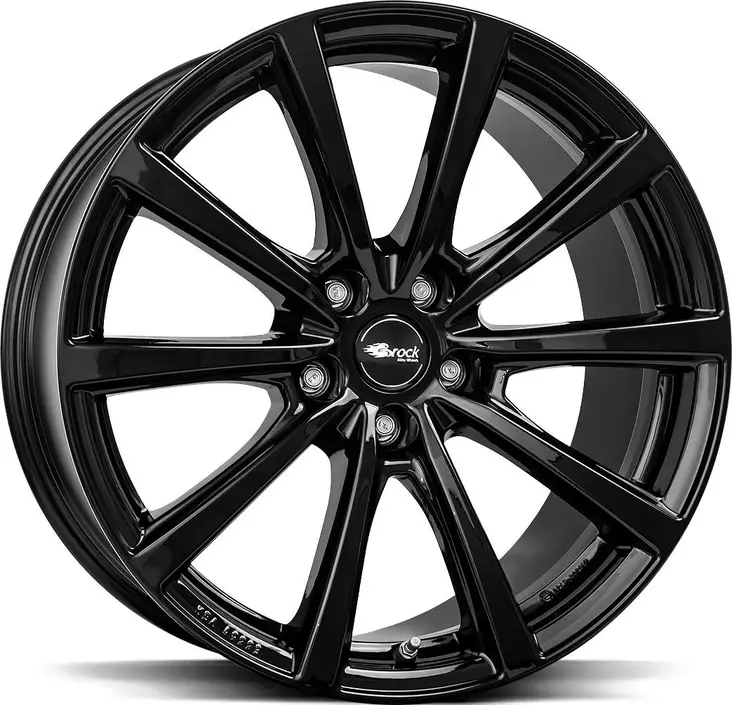 BROCK B32 Shiny Black 8,5x18 5/112 ET36 CB66.6 60° - Alumiinivanteet - 367578 - 1