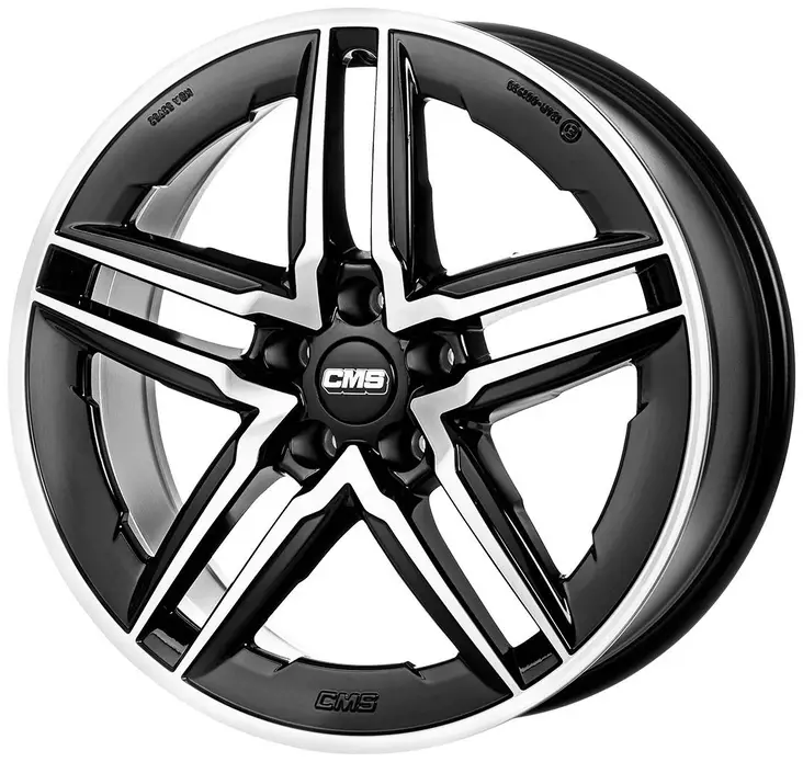 CMS C29-AERO Diamond Black Gloss 8,5x19 5/112 ET32.5 CB66,5 (long bolt / MB cap) R14 - Alumiinivanteet - 346558 - 1