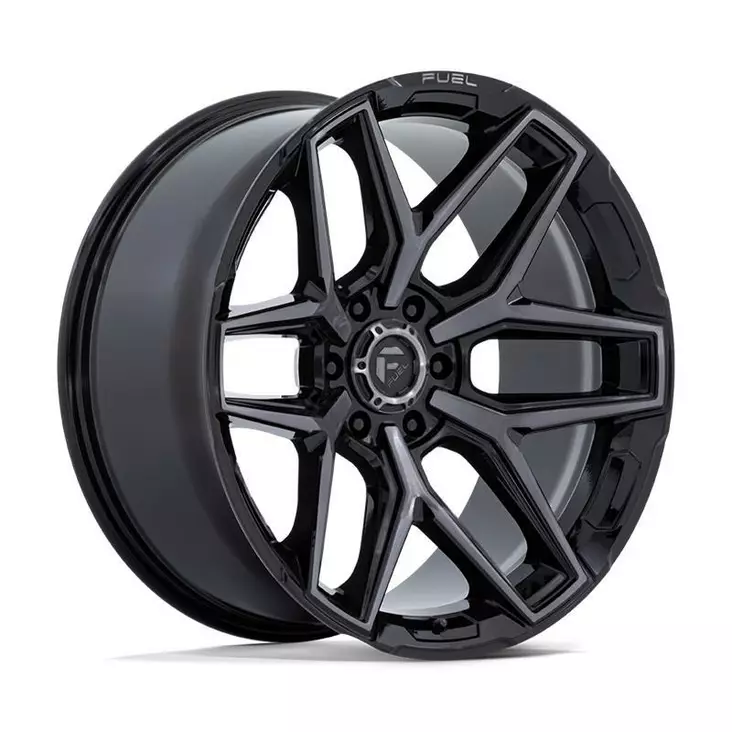 FLUX GLOSS BLACK BRUSH FC GRAY DDT 12x22 5/127 ET-44 CB71,5 60° - Alumiinivanteet - 341468 - 1
