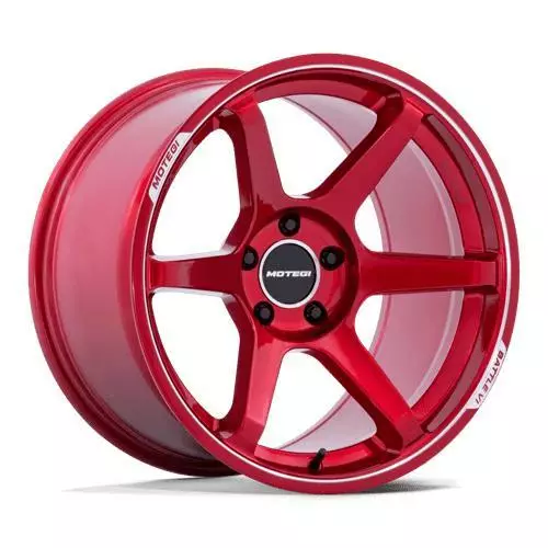 MR160 BATTLE VI CHERRY RED METALLIC W/ MACHINED LI 8,5x18 5/114,3 ET35 CB72,6 60° - Alumiinivanteet - 361318 - 1