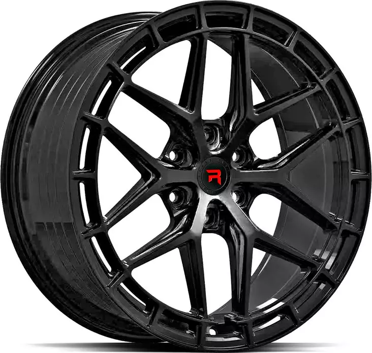 R-SERIES R21 Gloss Black 8x18 5/112 ET45 CB66.6 60° - Alumiinivanteet - 371338 - 1