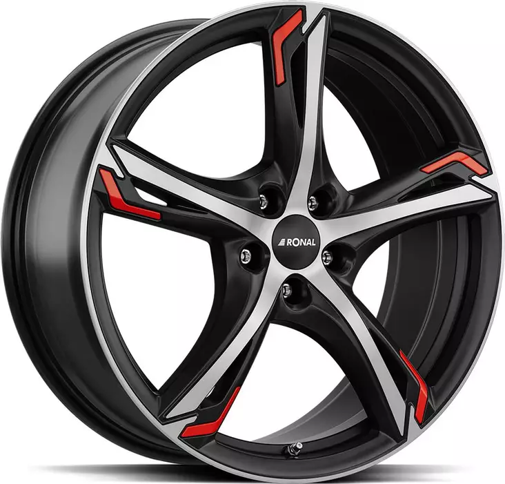 RONAL R62 Red Jet Black Matt Front Cut 8,5x20 5/112 ET30 CB76,0 R13 - Alumiinivanteet - 345028 - 1