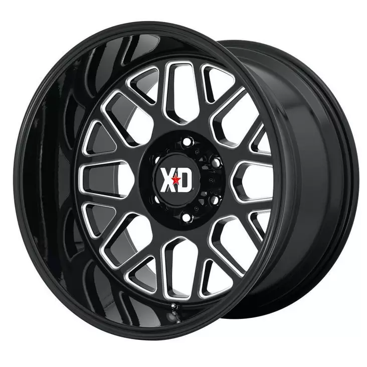 XD849 Gloss Black Milled 12x24 8/170 ET-44 CB125,5 60° - Alumiinivanteet - 243718 - 1