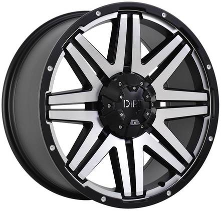 D68 Flatblack machined face 9x20 6/114,3 ET25 CB66.1 60° - Alumiinivanteet - 206799 - 1