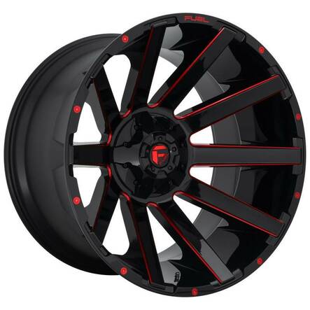 FC643 GLOSS BLACK RED TINTED CLEAR 12x22 6/135/139,7 ET-43 CB106.1 60° - Alumiinivanteet - 247779 - 1