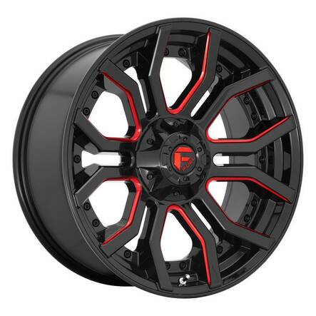FC712 GLOSS BLACK RED TINTED CLEAR 9x20 6/135/139,7 ET1 CB106.1 60° - Alumiinivanteet - 272599 - 1