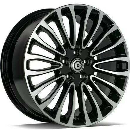 OHIO Black Front Polished 8x18 5/108 ET55 CB63.4 60° - Alumiinivanteet - 336299 - 1