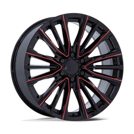 PR223 GLOSS BLACK MILLED RED 10x26 6/139,7 ET28 CB78.1 60° - Alumiinivanteet - 331729 - 1