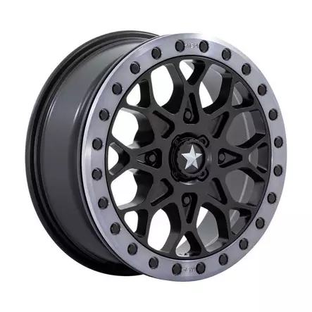 M48 PORTAL BEADLOCK SATIN BLACK W/ GRAY TINT RING 6x15 4/110 ET38 CB86.0 60° - Alumiinivanteet - 350359 - 1
