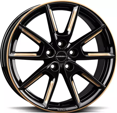 BORBET LX19 Black Gloss Gold Spoke Rim 8x19 5/112 ET50 CB66.5 60° - Alumiinivanteet - 355769 - 2
