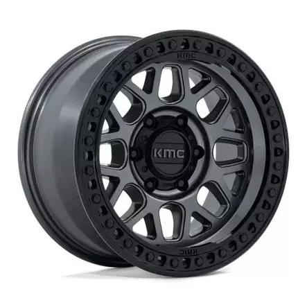 KM549 GRS GLOSS GUNMETAL W/ GLOSS BLACK LIP 9x17 6/139,7 ET0 CB106.1 60° - Alumiinivanteet - 374369 - 1