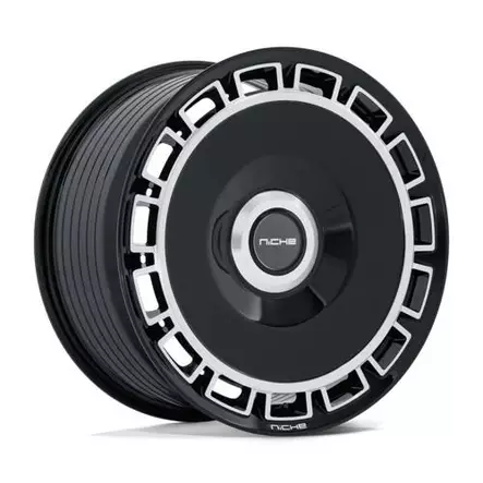 NC287 VENICE GLOSS BLACK W/ MACHINED FACE 10,5x20 5/112/114,3 ET40 CB72.6 60° - Alumiinivanteet - 371359 - 1