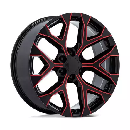 PR177 GLOSS BLACK RED MILLED 9x22 6/139,7 ET24 CB78.1 60° - Alumiinivanteet - 372489 - 1