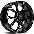 Beast Black Front Polished 7x17 5/112 ET43 CB57.1 60° - Alumiinivanteet - 313579 - 1