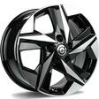 Kioto Black Front Polished 7,5x17 5/114,3 ET45 CB73.1 60° - Alumiinivanteet - 320169 - 1
