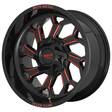 MO999 Gloss Black Milled With Red Tint 10x20 8/170 ET-18 CB125,1 60° - Alumiinivanteet - 267819 - 1