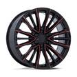 PR223 GLOSS BLACK MILLED RED 10x26 6/139,7 ET28 CB78.1 60° - Alumiinivanteet - 331729 - 1