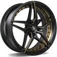 SV-AR Deep Matt Black Milled Gold 8,5x19 5/120 ET30 CB74.1 60° - Alumiinivanteet - 314019 - 1