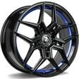 SV-B Black glossy blue inner lip 8,5x19 5/114,3 ET40 CB73,1 60° - Alumiinivanteet - 314569 - 1