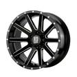 XD818 Gloss Black Milled 10x20 5/127 ET-24 CB78,3 60° - Alumiinivanteet - 243019 - 1