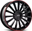 OXGIN Fritz Black Red Lip 9x19 5/112 ET45 CB66.6 60° - Alumiinivanteet - 355349 - 1