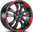RONAL R59 Jet Black Matt Red Rim 7x16 5/100 ET38 CB68,0 60° - Alumiinivanteet - 344899 - 1