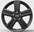STW Cargo Black Glossy 6,5x16 5/130 ET62 CB78,1 60° - Alumiinivanteet - 358759 - 1