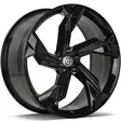 SUPERSTAR Black Glossy 9x20 5/112 ET30 CB66.5 60° - Alumiinivanteet - 354449 - 1