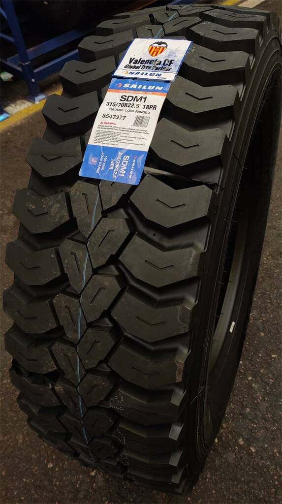 315/70R22,5 156/150K Sailun SDM1 18PR M+S 3PMSF DRIVE ON/OFF ROAD DOT: 2024 - Kuorma-auton renkaat - 297249 - 1