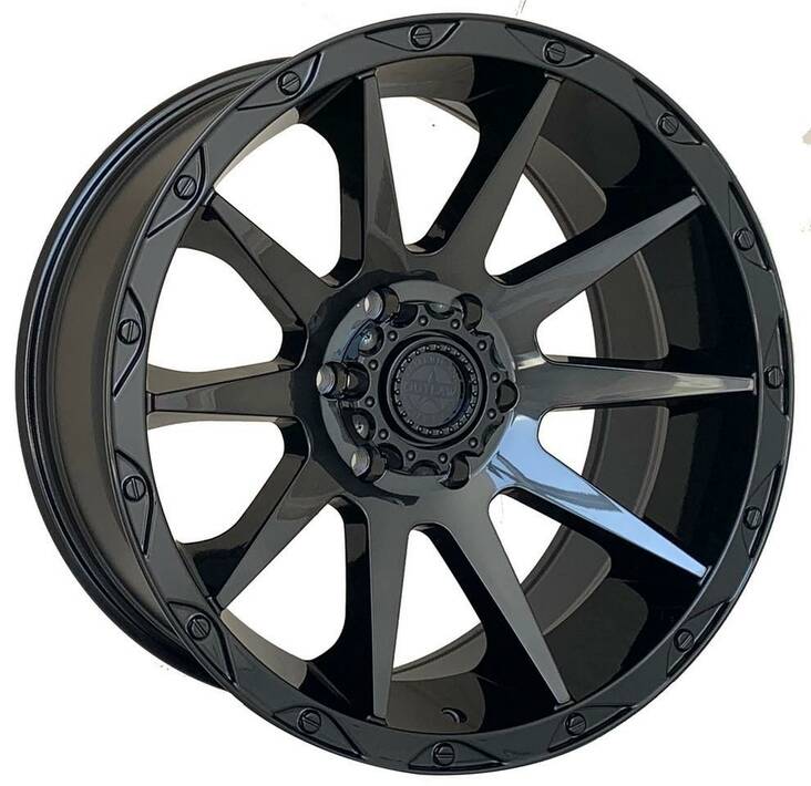 A207 Glossblack tinted face 9x20 6/139,7 ET0 CB106,1 60° - Alumiinivanteet - 300329 - 1