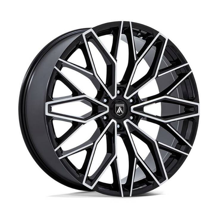AB050 MOGUL 6 GLOSS BLACK W/ MACHINED FACE 9,5x22 6/139,7 ET25 CB106,1 60° - Alumiinivanteet - 333889 - 1