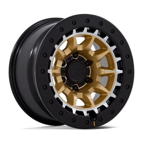 BR016 TUSK MATTE GOLD W/ MACHINED RING 8,5x17 6/139,7 ET-10 CB106.1 60° - Alumiinivanteet - 333629 - 1