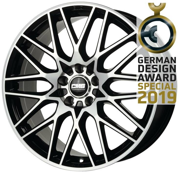 CMS C25 Diamond Black Gloss 8,5x20 5/108 ET45 CB63,4 60° - Alumiinivanteet - 303279 - 1