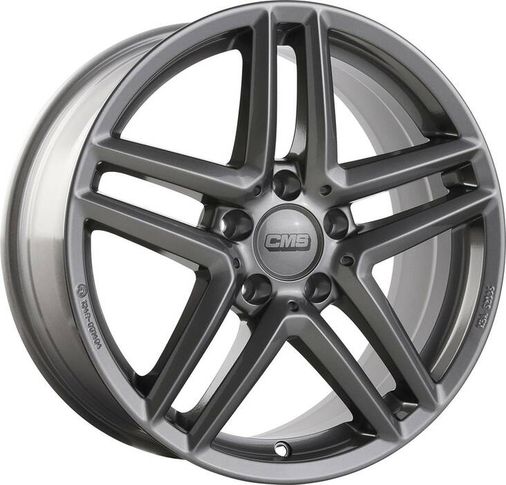 CMS C26 Titan Gloss 8x18 5/112 ET43 CB66,5 (long bolt / MB cap) R14 - Alumiinivanteet - 294509 - 1