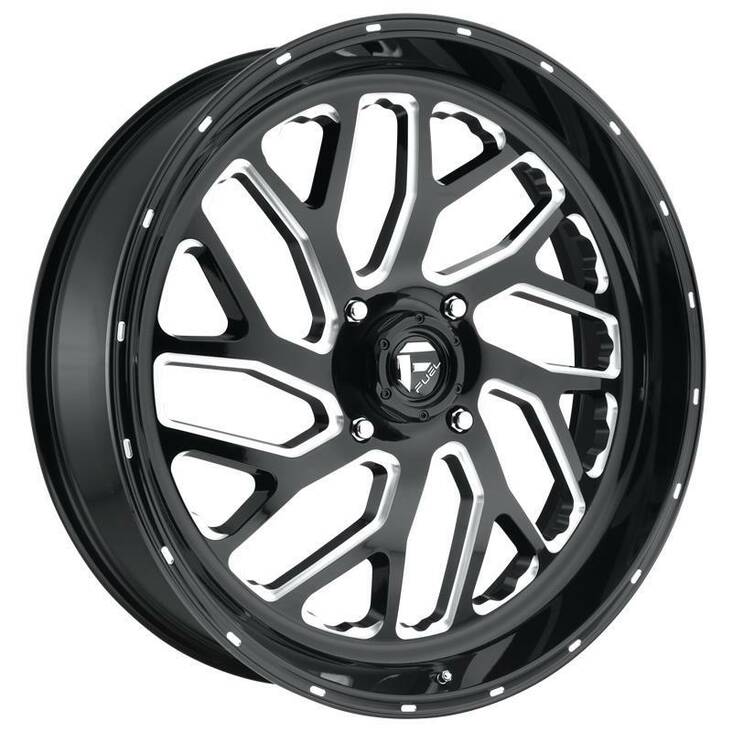 FC581 GLOSS BLACK MILLED 8,25x22 8/210 ET-246 CB154,3 60° - Alumiinivanteet - 251339 - 1