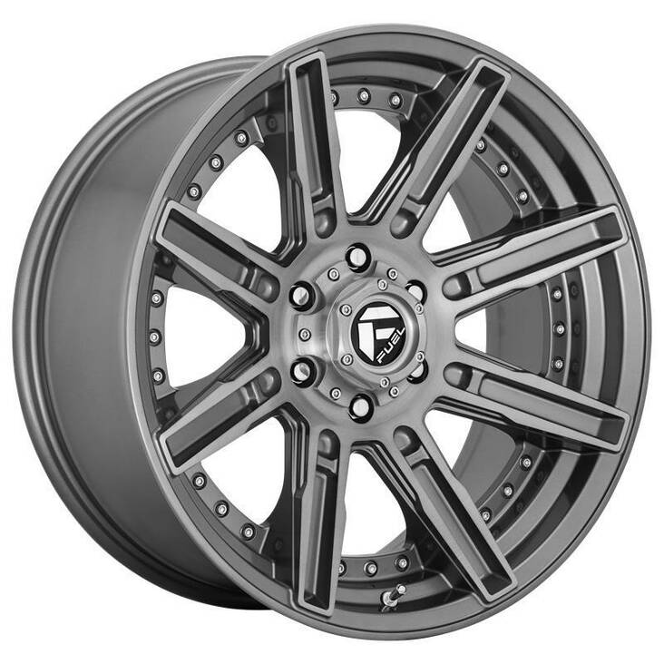 FC710 BRUSHED GUN METAL TINTED CLEAR 10x20 8/180 ET-18 CB124,2 60° - Alumiinivanteet - 257239 - 1