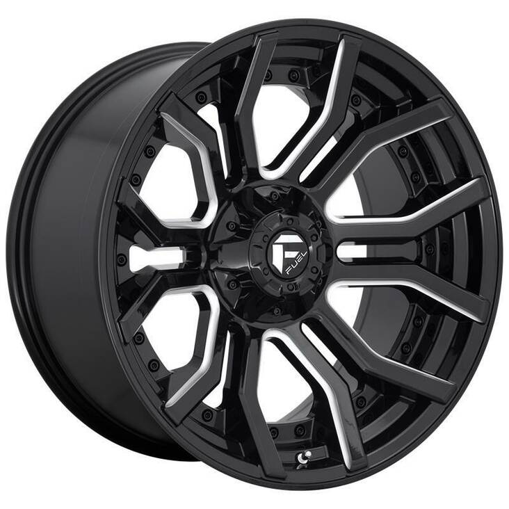 FC711 GLOSS BLACK MILLED 10x22 8/170 ET-18 CB125,1 60° - Alumiinivanteet - 289269 - 1