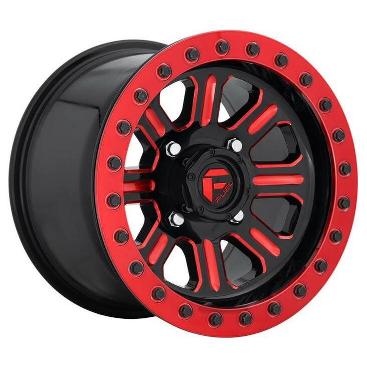 FV911 GLOSS BLACK RED TINTED CLEAR 10x15 4/137 ET25 CB110.1 60° - Alumiinivanteet - 243119 - 1