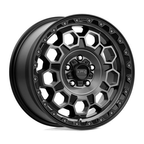 KM545 TREK SATIN BLACK W/ GRAY TINT 8x17 5/108 ET38 CB72.6 60° - Alumiinivanteet - 328849 - 1