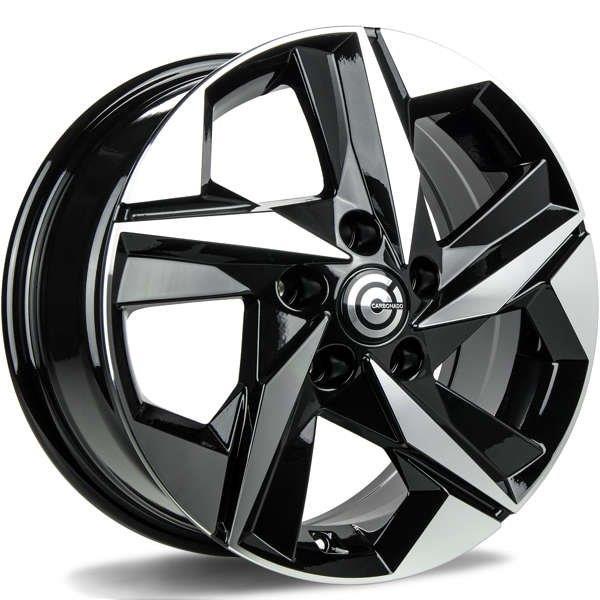 Kioto Black Front Polished 7,5x17 5/114,3 ET45 CB73.1 60° - Alumiinivanteet - 320169 - 1