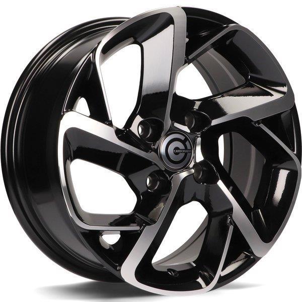 Nantes Black Front Polished 6,5x15 4/108 ET25 CB65.1 60° - Alumiinivanteet - 314179 - 1