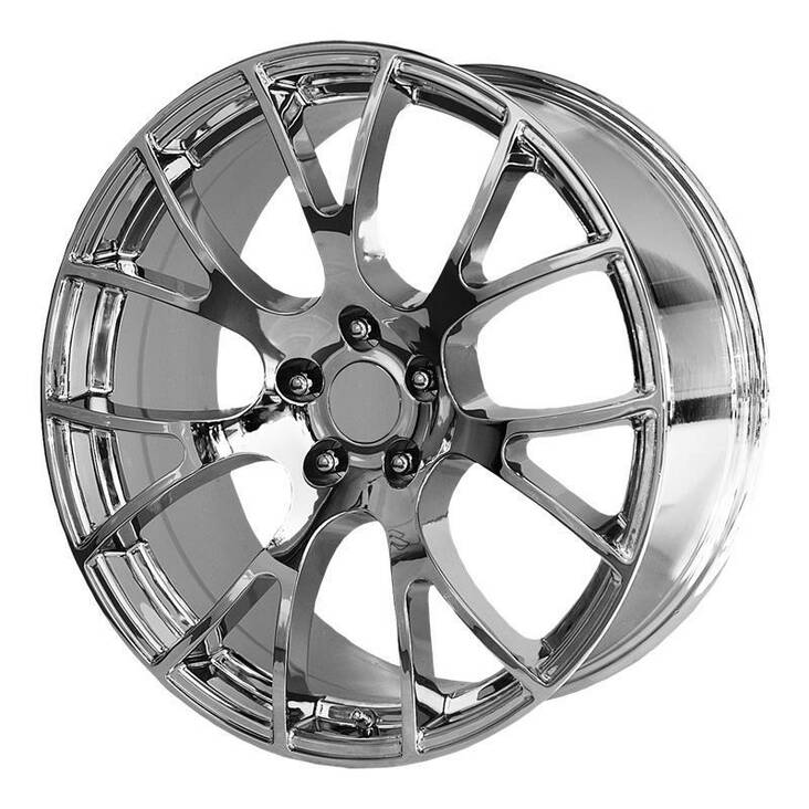 PR161 Chrome 10x20 5/115 ET18 CB71,5 60° - Alumiinivanteet - 262189 - 1