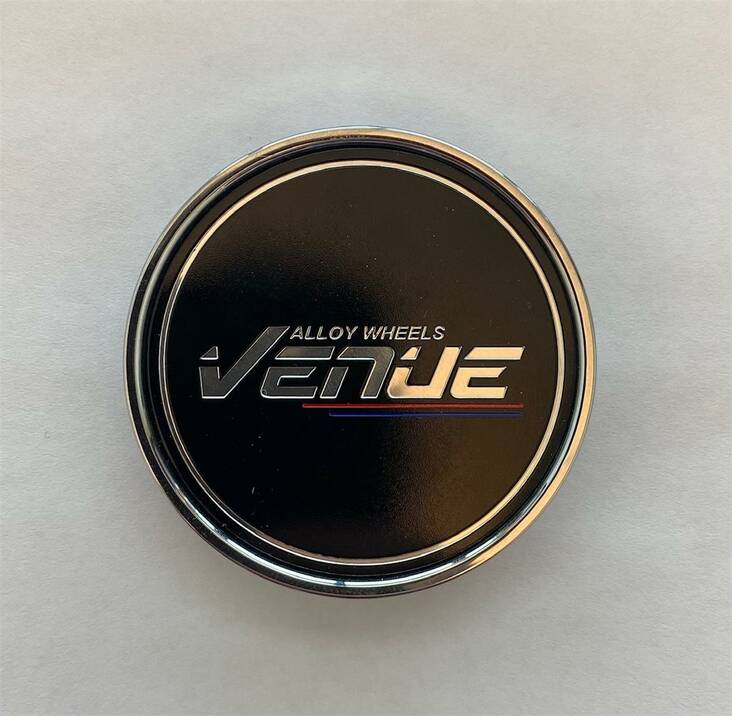 Venue VL5 keskimerkki musta 58mm (tarra+pohja) - Rengas- ja vannetarvikkeet - 321299 - 1